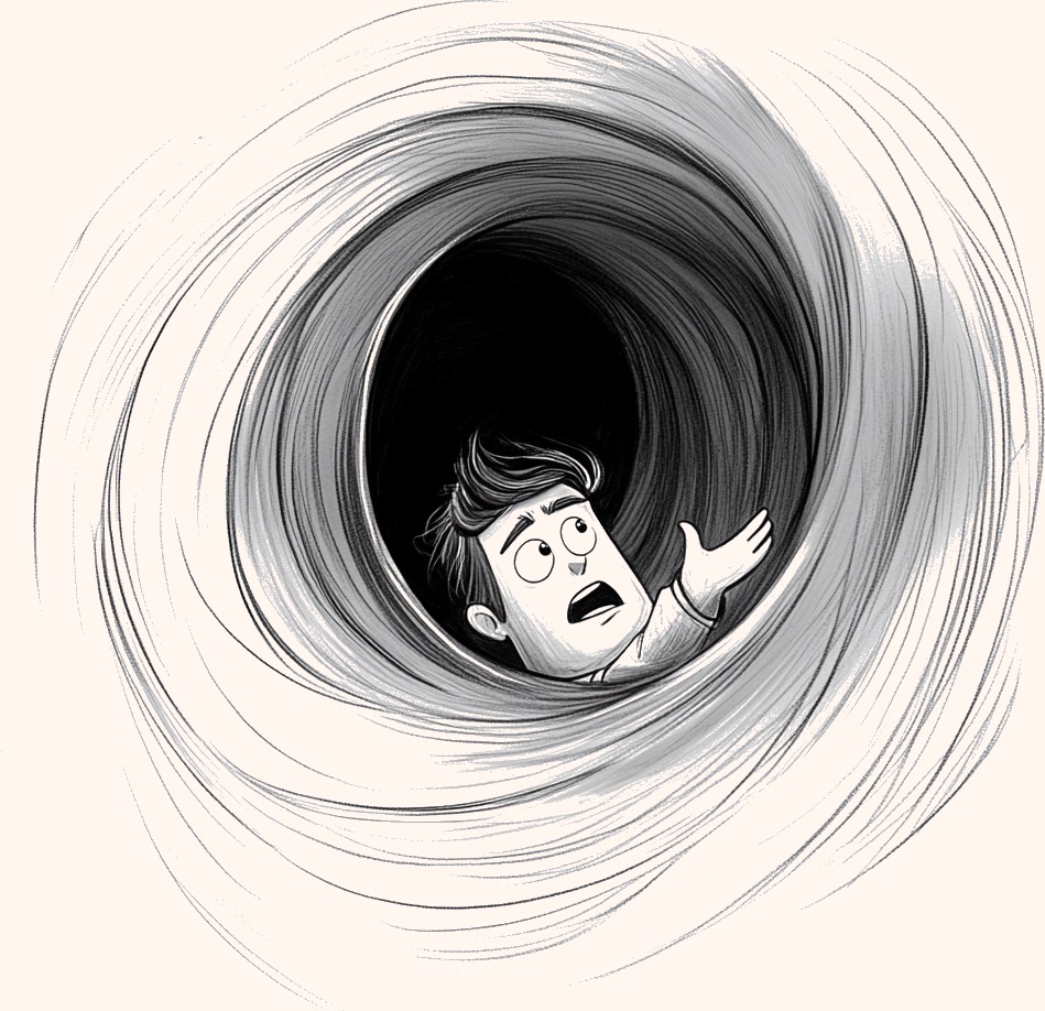 falling down the vortex